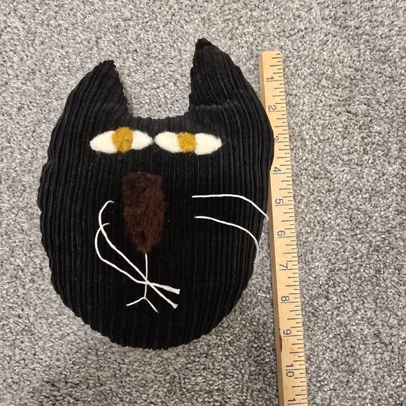 Handmade Primitive Cool Stuffed Cat Heat Great Fabric Details Home Decor Accent - Picture 3 of 5